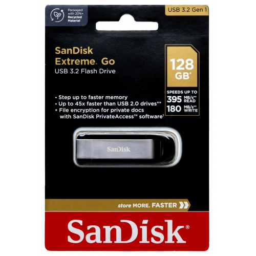 Флеш-накопитель (флэшка) SanDisk USB 3.2 Flash Drive 128 ГБ Extreme Go Type A