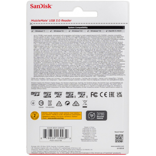 Картридер SanDisk MobileMate USB 3.0 Reader