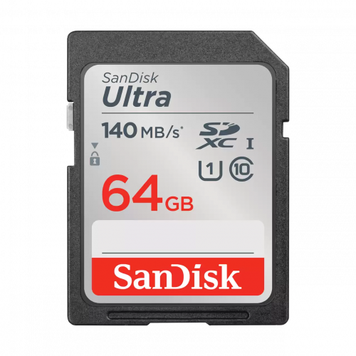 Карта памяти SanDisk Ultra SDXC 064 ГБ Class 10 UHS-I, 140 Мб/с