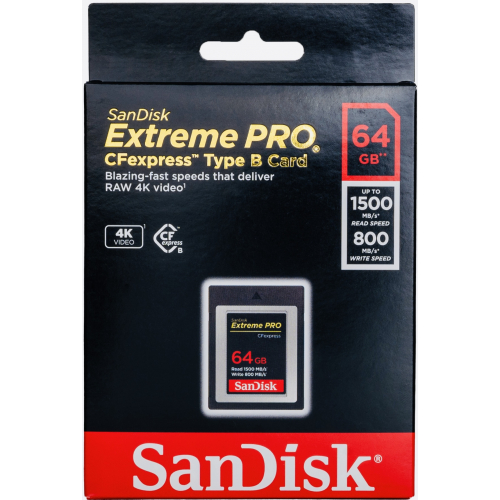 Карта памяти SanDisk Extreme Pro 064 ГБ CFexpress Type B Class 10, 1500/800 МБ/с
