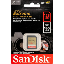 Карта памяти SanDisk Extreme SD UHS-I - 128 ГБ