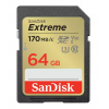 Карта памяти SanDisk Extreme SDXC  064 ГБ Class 10 UHS-I V30 170/80 Мб/с