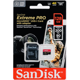 Карта памяти SanDisk Extreme PRO microSDXC UHS I - 128 ГБ