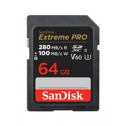 Карта памяти SanDisk Extreme PRO 6K-Video 064 ГБ SDXC Class 10 UHS-II V60 280/100 Мб/с