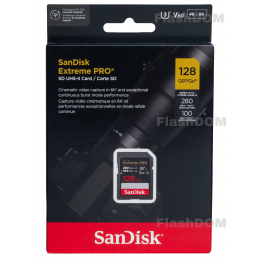 Карта памяти SanDisk Extreme PRO 6K-Video 128 ГБ SDXC Class 10 UHS-II V60 280/100 Мб/с
