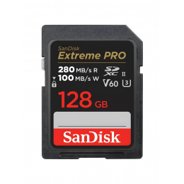 Карта памяти SanDisk Extreme PRO 6K-Video 128 ГБ SDXC Class 10 UHS-II V60 280/100 Мб/с