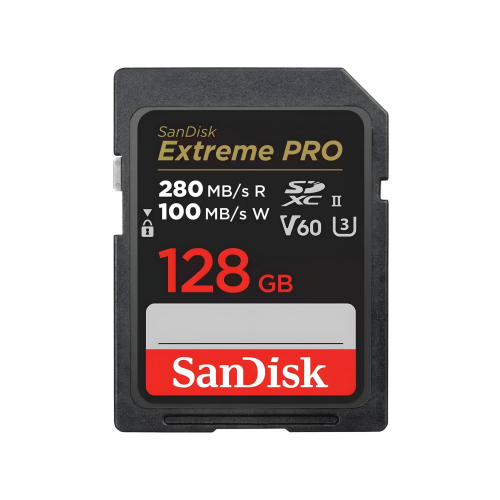 Карта памяти SanDisk Extreme PRO 6K-Video 128 ГБ SDXC Class 10 UHS-II V60 280/100 Мб/с