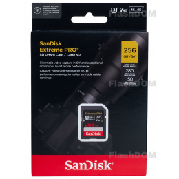 Карта памяти SanDisk Extreme PRO 6K-Video 256 ГБ SDXC Class 10 UHS-II V60, 280/150 Мб/с