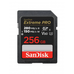 Карта памяти SanDisk Extreme PRO 6K-Video 256 ГБ SDXC Class 10 UHS-II V60, 280/150 Мб/с