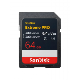 Карта памяти SanDisk Extreme PRO 064 ГБ 8K-Video Class 10 UHS-II V90, 300/300 МБ/с