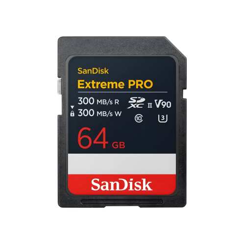 Карта памяти SanDisk Extreme PRO 8K-Video 064 ГБ SDXC Class 10 UHS-II V90, 300/300 Мб/с