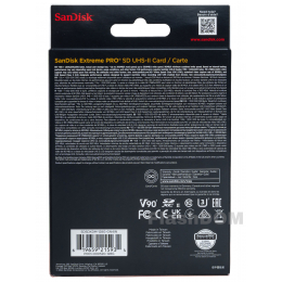 Карта памяти SanDisk Extreme PRO 128 ГБ 8K-Video Class 10 UHS-II V90, 300/300 МБ/с
