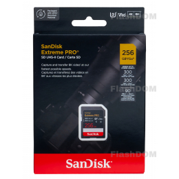 Карта памяти SanDisk Extreme PRO 256 ГБ 8K-Video Class 10 UHS-II V90, 300/300 МБ/с