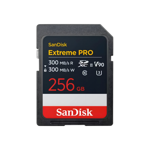 Карта памяти SanDisk Extreme PRO 8K-Video 256 ГБ SDXC Class 10 UHS-II V90, 300/300 Мб/с