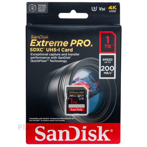 Карта памяти SanDisk Extreme PRO SDXC 1 ТБ Class 10 UHS-I V30 200/140 Мб/с