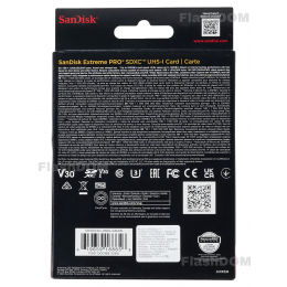 Карта памяти SanDisk Extreme PRO SDXC 256 ГБ Class 10 UHS-I V30 200/140 Мб/с