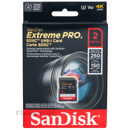 Карта памяти SanDisk Extreme PRO SDXC. 2 ТБ Class 10 UHS-I V30 250/150 Мб/с