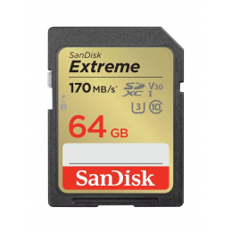 Карта памяти SanDisk Extreme SDXC  064 ГБ Class 10 UHS-I V30, 170/80 Мб/с
