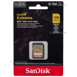 Карта памяти SanDisk Extreme SDXC 128 ГБ Class 10 UHS-I V30, 180/90 Мб/с