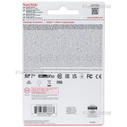 Карта памяти SanDisk Extreme SDXC 128 ГБ Class 10 UHS-I V30, 180/90 Мб/с