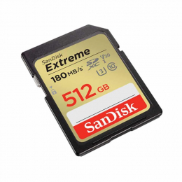 Карта памяти SanDisk Extreme SDXC 512 ГБ Class 10 UHS-I V30, 180/130 Мб/с