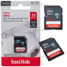 Карта памяти SanDisk SDHC Ultra  032 ГБ Class 10 UHS-I, 100 Мб/с