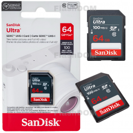 Карта памяти SanDisk SDХC Ultra  064 ГБ Class 10 UHS-I, 100 Мб/с
