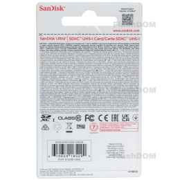 Карта памяти SanDisk SDХC Ultra  128 ГБ Class 10 UHS-I, 100 Мб/с