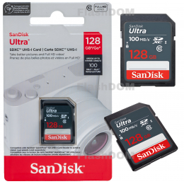 Карта памяти SanDisk SDХC Ultra  128 ГБ Class 10 UHS-I, 100 Мб/с