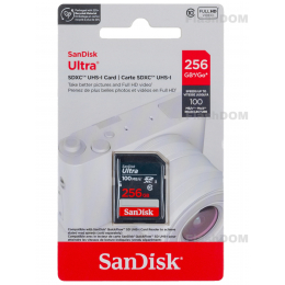 Карта памяти SanDisk SDХC Ultra  256 ГБ Class 10 UHS-I, 100 Мб/с