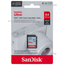 Карта памяти SanDisk Ultra SDXC 064 ГБ Class 10 UHS-I, 140 Мб/с