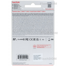 Карта памяти SanDisk Ultra SDXC 128 ГБ Class 10 UHS-I, 140 Мб/с