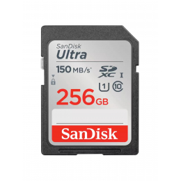 Карта памяти SanDisk Ultra SDXC 256 ГБ Class 10 UHS-I, 150 Мб/с