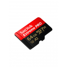 Карта памяти SanDisk Extreme PRO microSDXC  064 ГБ UHS-I, 200/90 Мб/с + SD адаптер