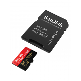 Карта памяти SanDisk Extreme PRO microSDXC  064 ГБ UHS-I, 200/90 Мб/с + SD адаптер