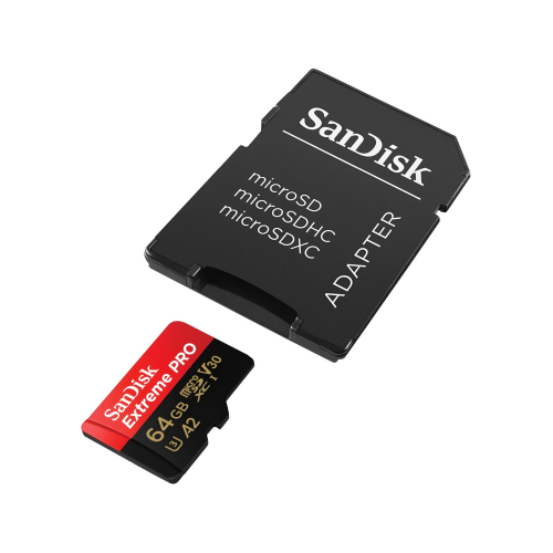 Карта памяти SanDisk Extreme PRO microSDXC  064 ГБ UHS-I 200/90 Mb/s + SD адаптер
