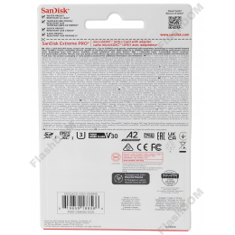Карта памяти SanDisk Extreme PRO microSDXC 512 ГБ UHS-I, 200/140 Мб/с + SD адаптер