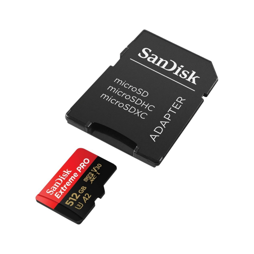 Карта памяти SanDisk Extreme PRO microSDXC 512 ГБ UHS-I, 200/140 Мб/с + SD адаптер