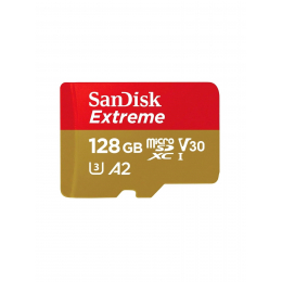 Карта памяти SanDisk microSDXC Extreme  128 ГБ Class 10 UHS-I A2, 190/90 Мб/с