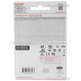 Карта памяти SanDisk microSDXC Extreme  128 ГБ Class 10 UHS-I A2, 190/90 Мб/с