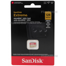 Карта памяти SanDisk microSDXC Extreme  128 ГБ Class 10 UHS-I A2, 190/90 Мб/с