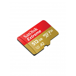 Карта памяти SanDisk microSDXC Extreme 512 ГБ Class 10 UHS-I A2, 190/130 Мб/с