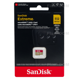 Карта памяти SanDisk microSDXC Extreme 512 ГБ Class 10 UHS-I A2, 190/130 Мб/с