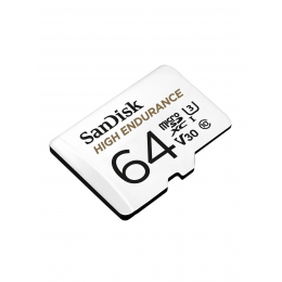Карта памяти SanDisk MicroSDXC High Endurance Video Monitoring Card 064 ГБ Class 10 UHS-I U3, 100 Мб/с + SD адаптер