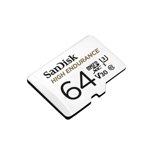 Карта памяти SanDisk MicroSDXC High Endurance Video Monitoring Card 064 ГБ Class 10 UHS-I U3, 100 Мб/с + SD адаптер