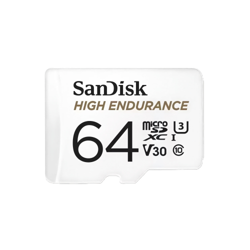 Карта памяти SanDisk MicroSDXC High Endurance Video Monitoring Card 064 ГБ Class 10 UHS-I U3, 100 Мб/с + SD адаптер