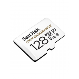Карта памяти SanDisk MicroSDXC High Endurance Video Monitoring Card 128 ГБ Class 10 UHS-I U3, 100 Мб/с + SD адаптер