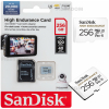 Карта памяти SanDisk MicroSDXC High Endurance Video Monitoring Card 256 ГБ Class 10 UHS-I U3, 100 Мб/с + SD адаптер