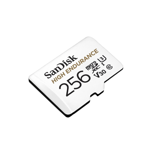 Карта памяти SanDisk MicroSDXC High Endurance Video Monitoring Card 256 ГБ Class 10 UHS-I U3, 100 Мб/с + SD адаптер