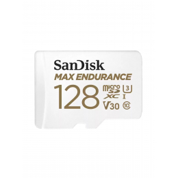 Карта памяти SanDisk MicroSDXC 128 ГБ MAX Endurance Home Security Card Class 10 UHS-I U3, 100 Мб/с + SD адаптер